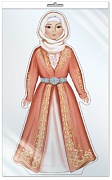 *Ф-9618 ПЛАКАТ ВЫРУБНОЙ А3 В ПАКЕТЕ. Девочка в чеченском костюме (УФ-лак, в индивидуальной упаковке, с европодвесом и клеевым клапаном)