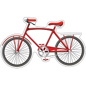 ФМ1-14179 Плакат вырубной А4. Велосипед (УФ-лак)