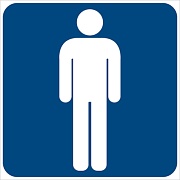 ШН-14707 Наклейки. На дверь туалета для мужчин (95х95 мм)