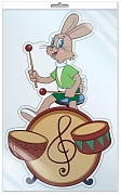 *ФМ2-12657 ПЛАКАТ ВЫРУБНОЙ А4 В ПАКЕТЕ. Заяц играет на барабанах из мультфильма Ну, погоди! (блестки, в индивидуальной упаковке, с европодвесом и клеевым клапаном) *ФМ2-12657 ПЛАКАТ ВЫРУБНОЙ А4 В ПАКЕТЕ. Заяц играет на барабанах из мультфильма Ну, погоди! (блестки, в индивидуальной упаковке, с европодвесом и клеевым клапаном)