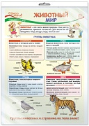 *ПО-13407 ПЛАКАТ А3 В ПАКЕТЕ. Окружающий мир в 1 классе. Животный мир (в индивидуальной упаковке, с европодвесом и клеевым клапаном)