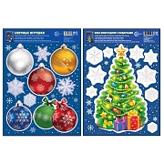 *КБН-17760 Комплект новогодних наклеек А4+. Ёлка новогодняя (2 наклейки, видны с обеих сторон, снежинки из белил) *КБН-17760 Комплект новогодних наклеек А4+. Ёлка новогодняя (2 наклейки, видны с обеих сторон, снежинки из белил)