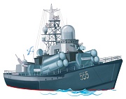 М-15503 Вырубная фигурка. Корабль (для аппликаций). Двухсторонняя