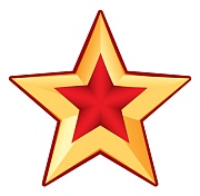 М-15099 Вырубная фигурка. Звезда патриотическая - 1. Двухсторонняя (для аппликаций)