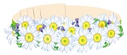 МА-10478 Маска-ободок. Веночек из ромашек - группа Цветы