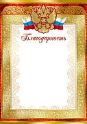 Ш-7418 Благодарность с Российской символикой (для принтера, картон 200 г