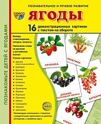 Дем. картинки СУПЕР Ягоды. 16 демонстр. картинок с текстом (учебно-методическое пособие с комплектом демонстрационного материала 173х220 мм)