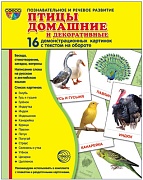 Дем. картинки СУПЕР Птицы домашние и декоративные.16 демонстр. картинок с текстом  (учебно-методическое пособие с комплектом демонстрационного материала 173х220 мм)