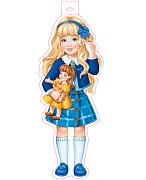 Ф-16022 Плакат вырубной А3. Девочка с куклой (двухсторонний)