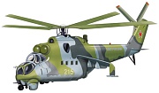ФМ1-15377 Плакат вырубной А4. Вертолет военный. Двухсторонний (с уф-лаком)