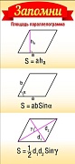 ШМ-8639 Карточка-шпаргалка. Запомни! Площадь параллелограмма (формат 61х131 мм) ШМ-8639 Карточка-шпаргалка. Запомни! Площадь параллелограмма (формат 61х131 мм)