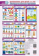 Сфера математики. Математика для детей 3-4 лет. Комплект из 8 образовательных плакатов формата А3 для формирования элементарных математических представлений