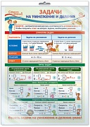 *ПО-13820 ПЛАКАТ А3 В ПАКЕТЕ. Математика в 3 классе. Задачи на умножение и деление (в индивидуальной упаковке, с европодвесом и клеевым клапаном)