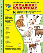 Дем. картинки СУПЕР Домашние животные. 16 демонстр. картинок с текстом (учебно-методическое пособие с комплектом демонстрационного материала 173х220 мм, познавательное и речевое развитие) 