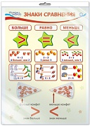 *ПЛ-9639 Плакат А3. Знаки сравнения (больше, равно, меньше) (в индивидуальной упаковке с европодвесом и клеевым клапаном) - Математические ступеньки, 5-6 лет