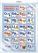 *ПЛ-14972 ПЛАКАТ А3 В ПАКЕТЕ. Английский алфавит с русской транскрипцией (в индивидуальной упаковке, с европодвесом и клеевым клапаном)