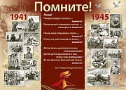 ПЛ-17344 Демонстрационный плакат А2. Помните! 1941-1945