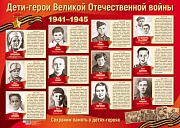 ПЛ-13112 Демонстрационный плакат А2. Дети-герои Великой Отечественной войны