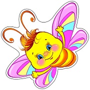 ФМ-8849 Плакат вырубной А4. Бабочка малышка (с блестками в лаке) - группа Насекомые