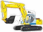 ФМ1-10414 Плакат вырубной А4. Машина экскаватор (с уф-лаком) ФМ1-10414 Плакат вырубной А4. Машина экскаватор (с уф-лаком)