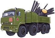 ФМ1-11131 Плакат вырубной А4. Военная машина Панцирь (УФ-лак)