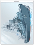 *ФМ1-15499 ПЛАКАТ ВЫРУБНОЙ А4+ В ПАКЕТЕ. Корабль (двухсторонний, в индивидуальной упаковке, с европодвесом и клеевым клапаном)