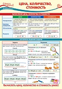 ПО-14350 ПЛАКАТ А3. Математика в 4 классе. Цена,количество,стоимость